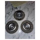 (3) 6" Wire Wheels