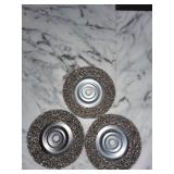 (3) 6" Wire Wheels