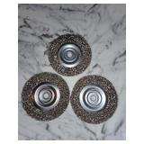 (3) 6" Wire Wheels