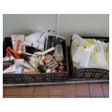 Miscellaneous restaurant supplies including meat