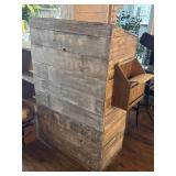 Wooden Rustic Hostess Stand 33"x17.5"x50"