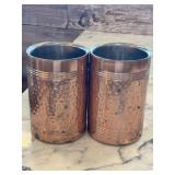 (2) WINE COOLERS HAMEMRED, DOULBE WALL, COPPER