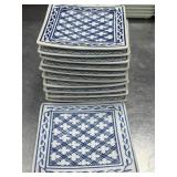(10)  blue and white square porcelain sauce dish