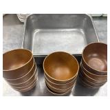 12.5"x10"x4" Aluminum Container & (14) 4" Bowls