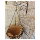 (2) 12" Hanging Planters with Metal Wall Hangers