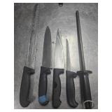 (4) Knives & Sharpener