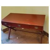 Tiny wooden office desk with 3 drawers 20" x