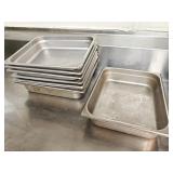 (8) 1/2 Pan Steamer Trays 3" Deep
