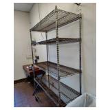 Large metal Shelfing with wheels 18" x "47"x