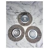 (3) 6" Wire Wheels