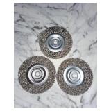 (3) 6 inch wire wheels