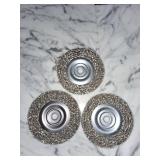 (3) 6" Wire Wheels