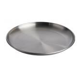 (6) 10" Round stainless steel dinner plates