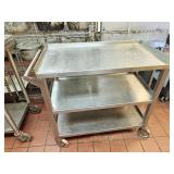 Stainless Rolling Cart w/ 2 Under shelves