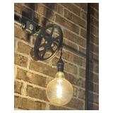 Vintage Style Pulley Design Wall Light with Bare