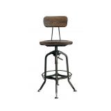 VTG Boho Industrial Swivel Stool 16.25"W ×