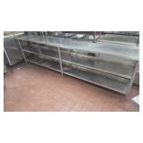SS Table w 2 Lower Shelves 123.5x18x35