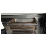 (3)Full Size Perforated Steamer Pans 4" Deep & 1
