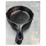 (4) Lodge Mini cast iron skillets 6.5"