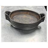 (4) 9"x7" Pre seasoned cast iron casserole