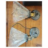 (2) Hardwired Industrial Cone Light Fixtures