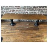 6Ft x 16in x18in live edge wood bench with