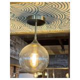 13" Tall Pendant Light with a clear glass shade