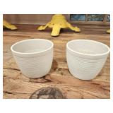 (2) Small Plastic Planters 6"
