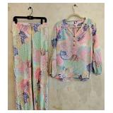 MD Lilly Pulitzer Silk Lounge Top & Rayon Pant