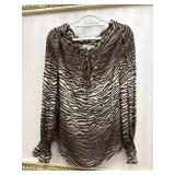 Sz: 8, Esther Chen Zebra Print Blouse