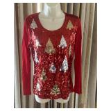 Sz M Berek Sequined X-Mas Sweater