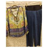 MD Hale Bob & Antonio Melanie Silk Tops, Stretch