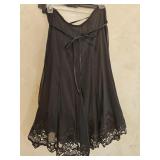 Sz 10 Elie Tahari Black Silk Skirt