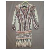 Sz Med Hale Bob Blouson Dress with a Geometric