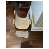 Leather Handled Canvas  Log Carrier/Holder