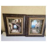 (2) 13"ï¿½16" Signed Oil on Canvas of a View from