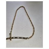 30" Gold Tone Twisted Mesh Belt w/Buckle Closure