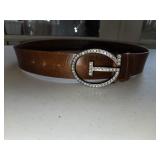 Vintage Guess Brown Leather Belt with a
