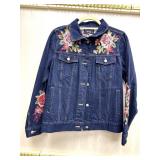 Sz: M, Johnny Was Embroidered  Denim