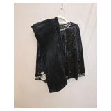 Andree Velvet Embroidered Top & Sz 8 Trible