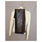 Sz Med Cream Turtleneck & Vegan Suede Pants