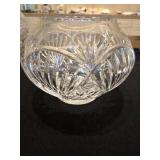 8" Large Crystal Rose Bowl