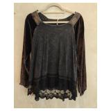 LG Awake Couture Velvet & Beaded Top