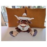 (2) 18"ï¿½18" Texas UT Orange Throw Pillows & BEVO!