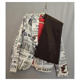 Small Diva by Embex Fully Lined Newsprint Blazer