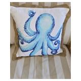 "Aqua of the Deep" Decorative Throw Pillow by