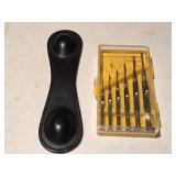 Weighted Leather Bookmark/Paperweight & Set of