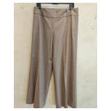 Sz 10 Elie Tahari Brown Wool Wide Leg Slacks