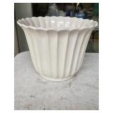 11x8.5 Cream Colored Ceramic Planter