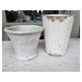 (2) Ceramic & Clay Planters